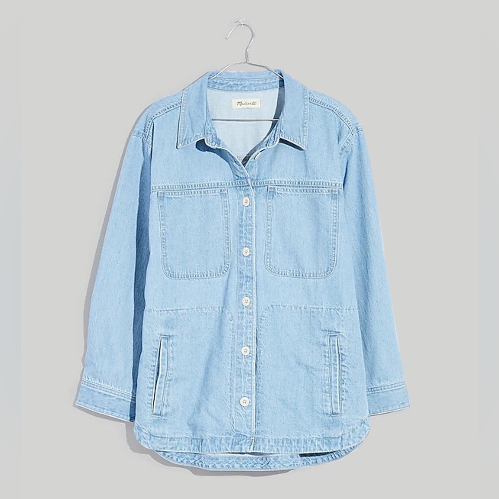 Madewell Denim Ames Oversized Shirt-Jacket in Corrigan Wash